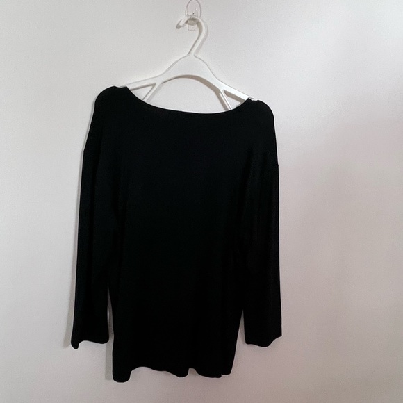 Red coral embellished long sleeve top - ladies m - Picture 5 of 6